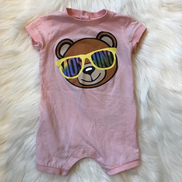 Moschino Pink Baby Bodysuit Onesie - Picture 2 of 4