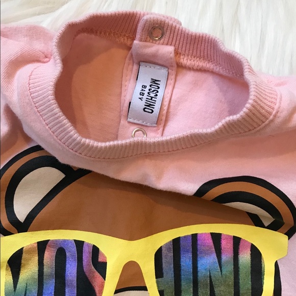 Moschino Pink Baby Bodysuit Onesie - Picture 3 of 4