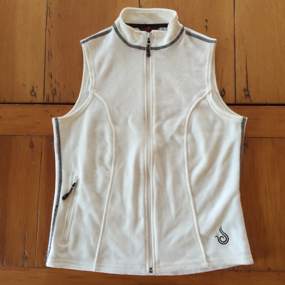 ISIS ivory/cream lightweight zip vest/polyester/S