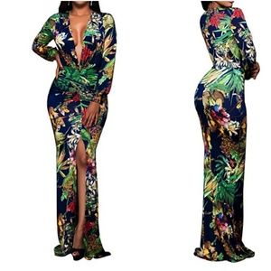 Floral Maxi Evening Dress