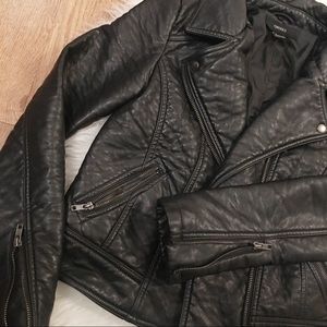 Faux Leather Moto Jacket