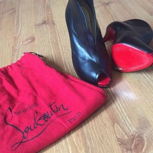 Christian Louboutin Peep-Toe Booties