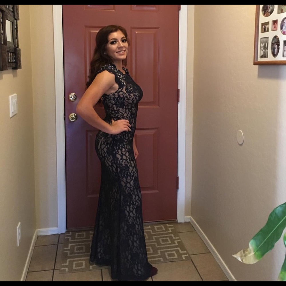 Navy Blue Prom Dress