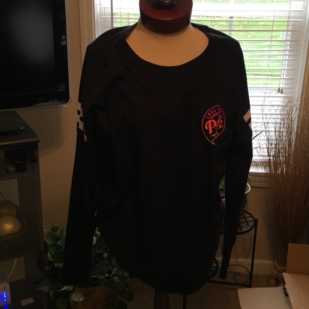 NWT Pink Victoria Secret Black open back jersey