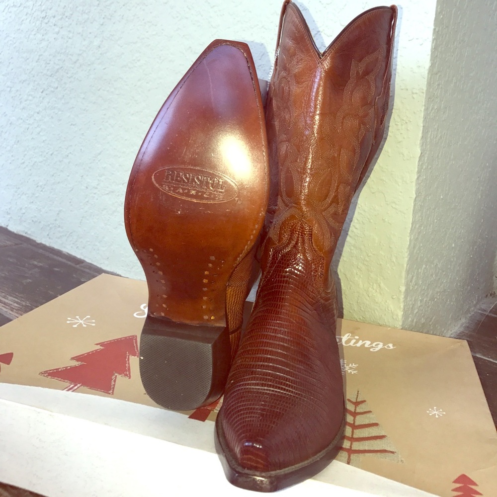 Never worn Resistol (Lucchese) Lizard boots.