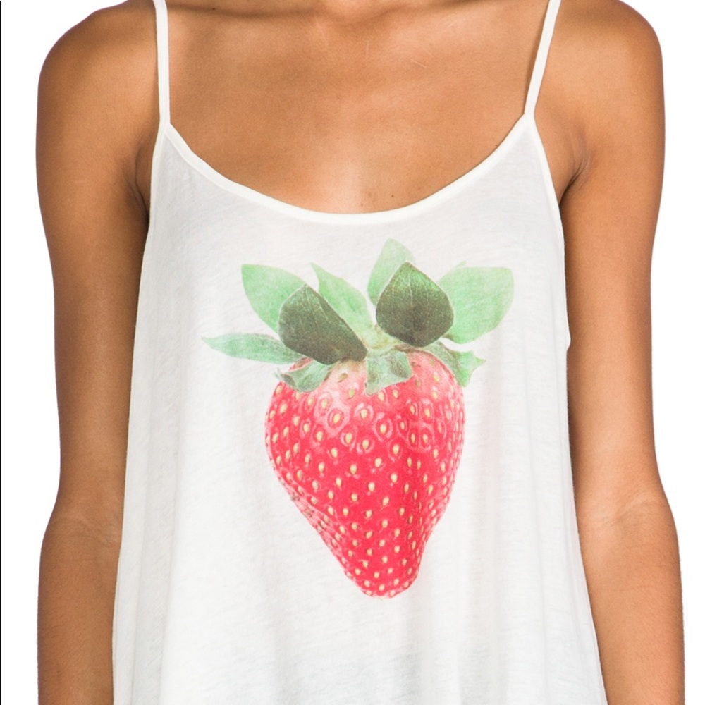 Wildfox Strawberry tank/swim coverup