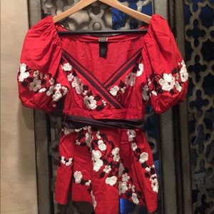Anthropologie embroidered blouse