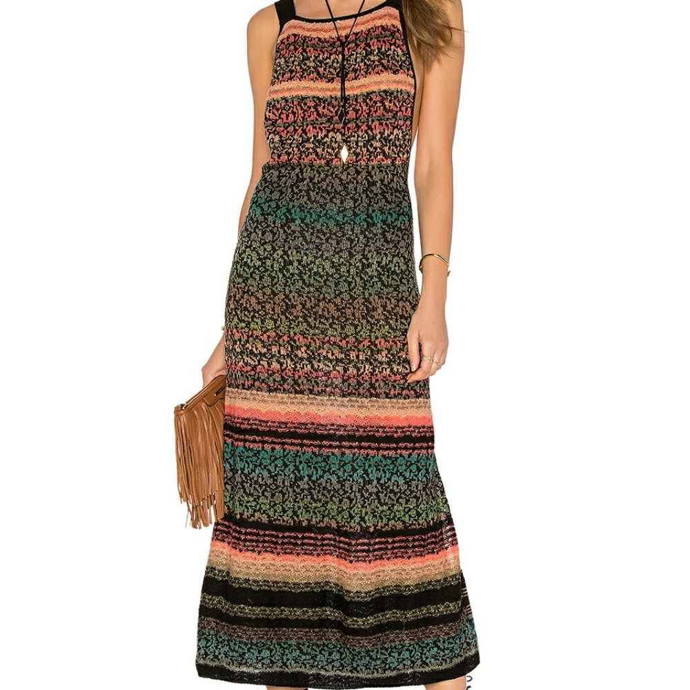 Free People Midnight Flowers Knit Dress