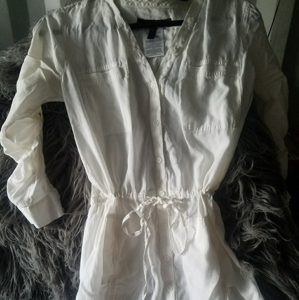 BCBG MaxAzria white shirt-dress