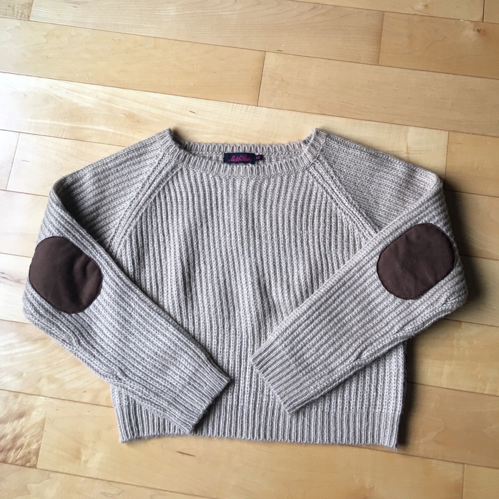 ECU crew neck sweater with elbow patch XS