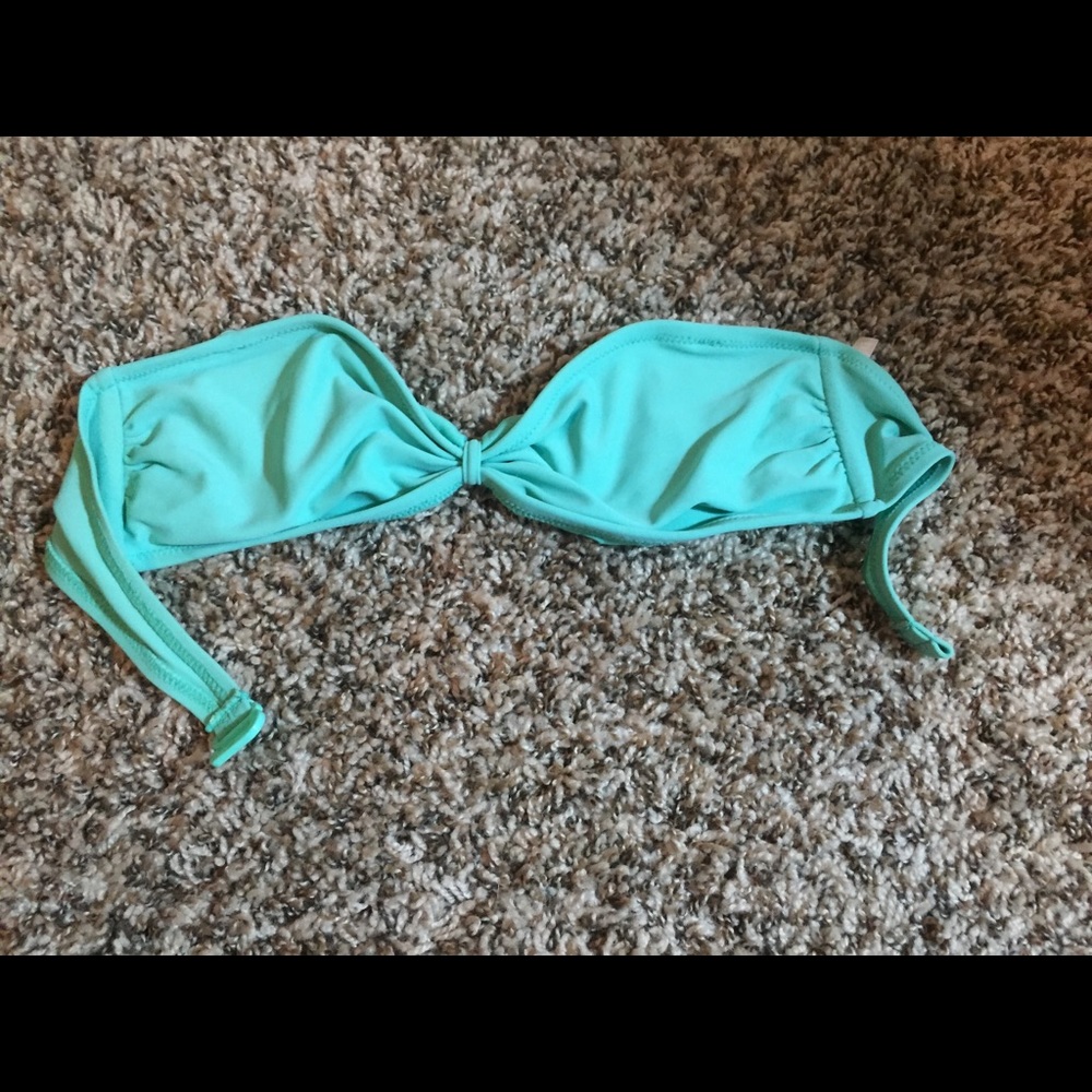 Mint strapless bikini top