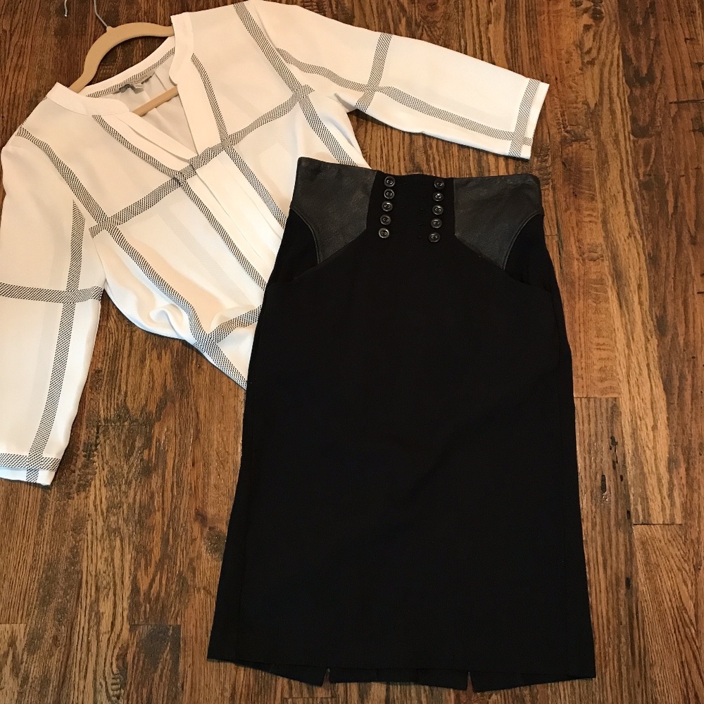 bebe Black Pencil Skirt