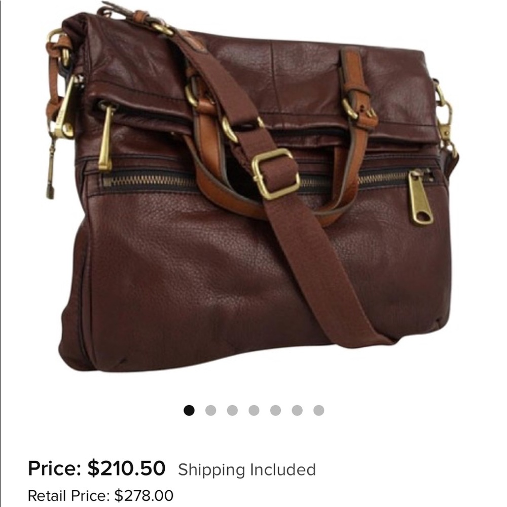 Fossil leather Explorer crossbody purse