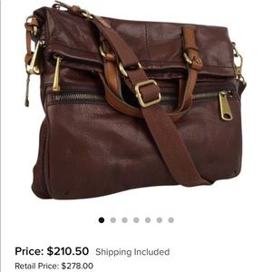 Fossil leather Explorer crossbody purse
