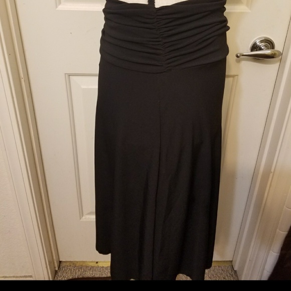BLACK PLEADED FLARE SKIRT - Picture 4 of 5