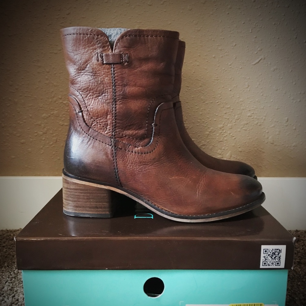 Stacked Heel Ankle Boots