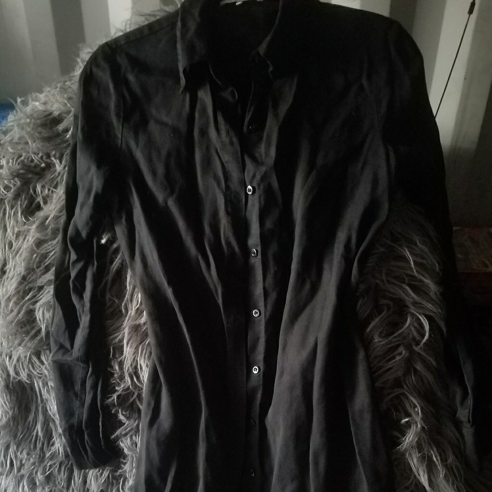 WAYF black shirt-dress