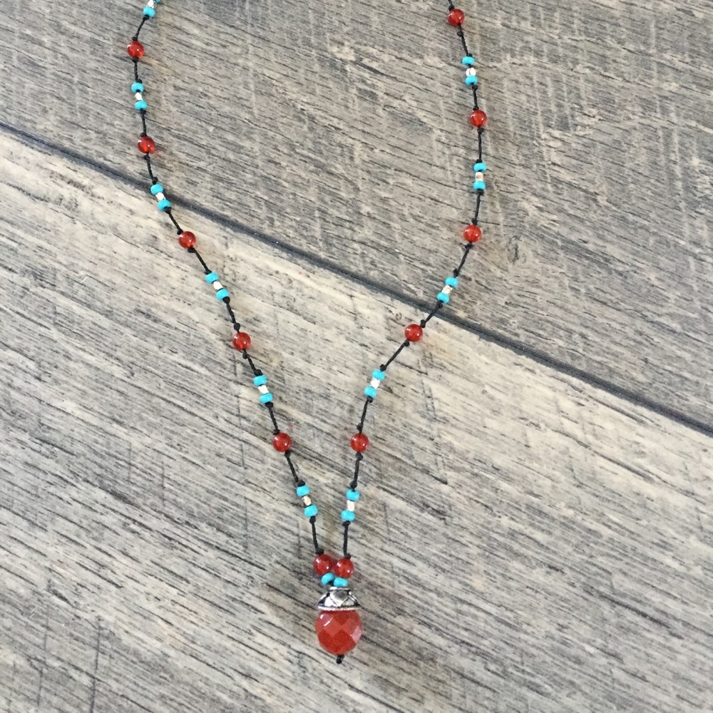 Red and turquoise necklace