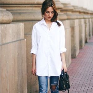 Boyfriend Fit Casual Button Up