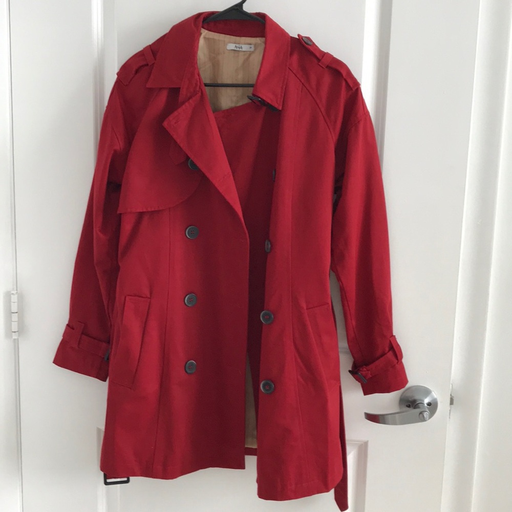 Perfect red trench coat