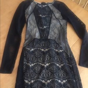 Topshop sexy black lace dress
