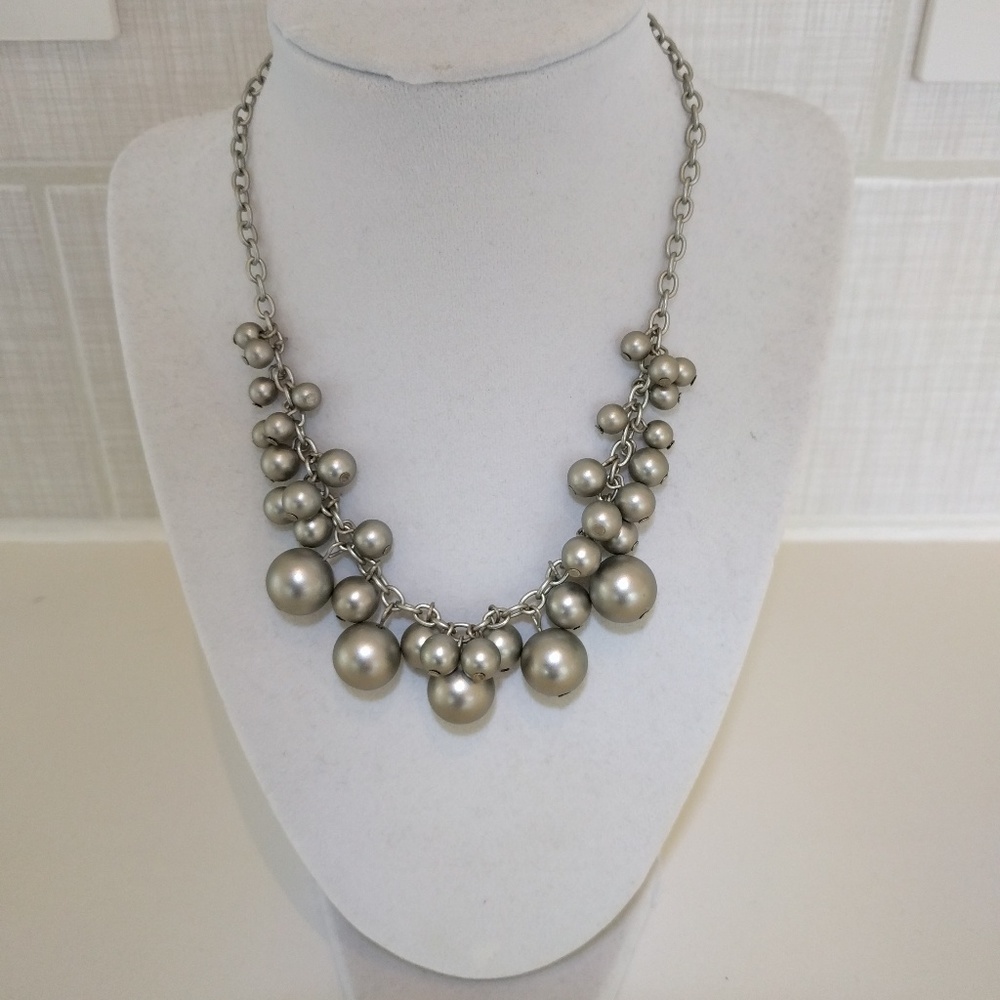 Brushed Silver Tone Necklace