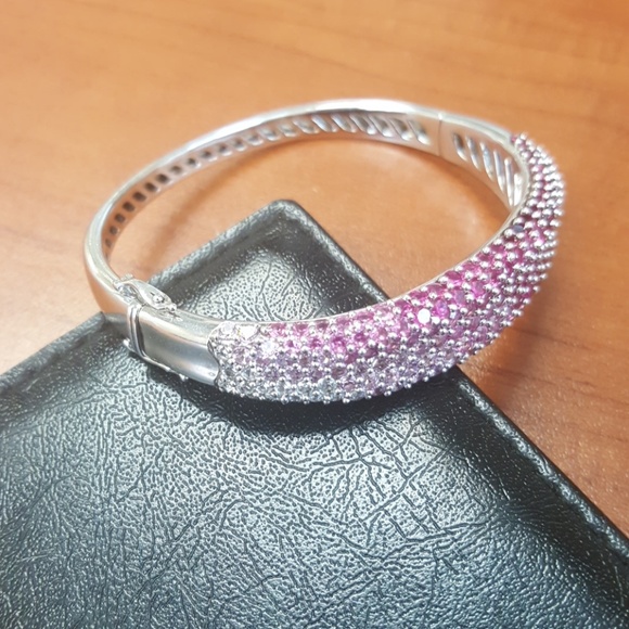 Multiple Ruby, Pink and White Sapphire Bracelet - Picture 3 of 4