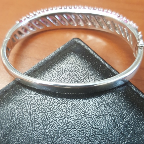 Multiple Ruby, Pink and White Sapphire Bracelet - Picture 4 of 4