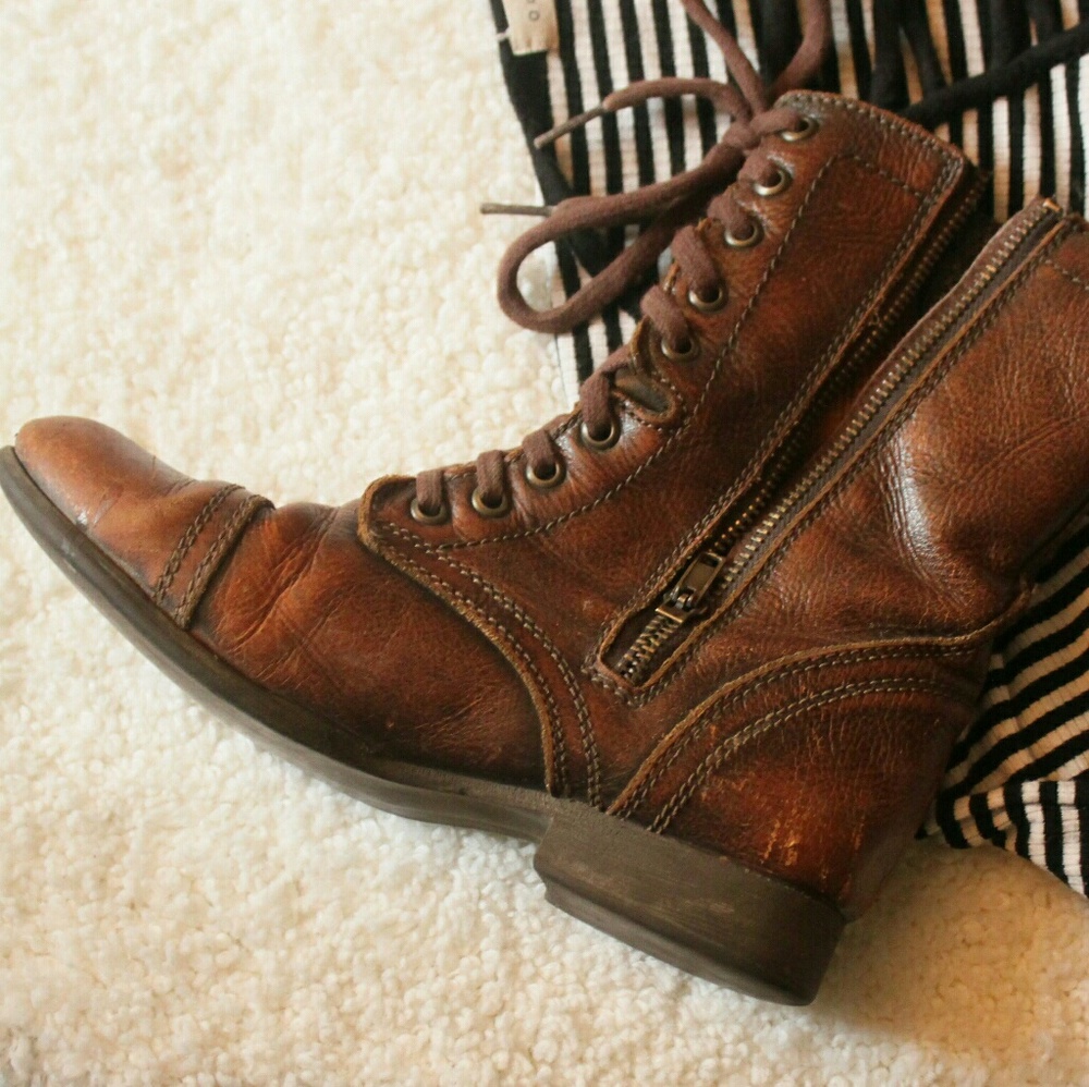 SOLD × Steve Madden - Madden Girl Combat Boots