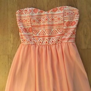 Heart shaped strapless maxi dress