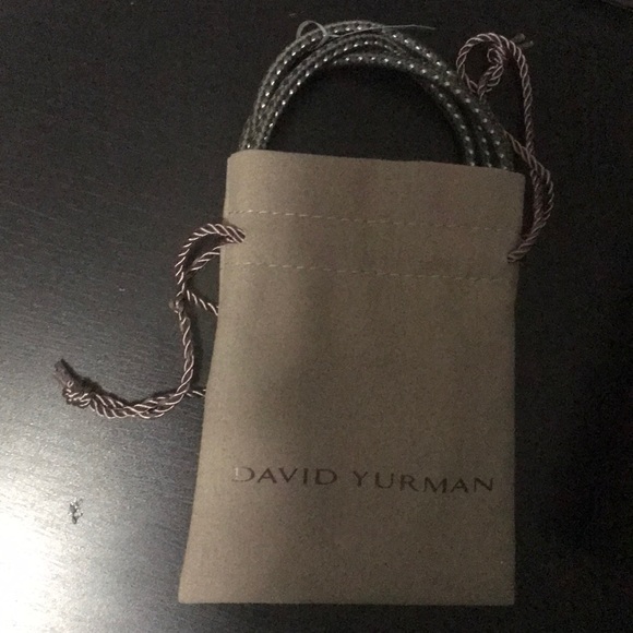 David Yurman 26” grey woven silver wrap bracelet - Picture 3 of 6
