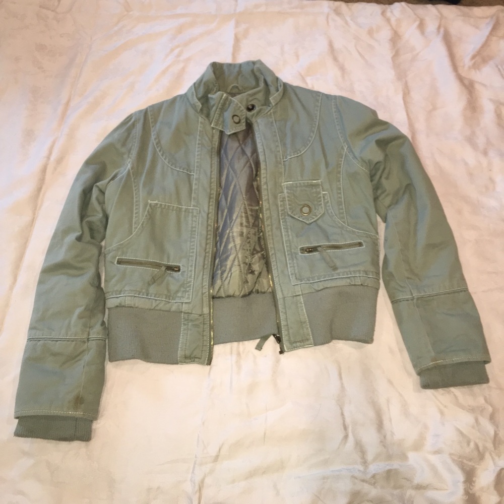 BONGO olive green plush jacket