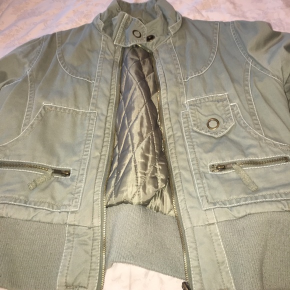 BONGO olive green plush jacket - Picture 2 of 5