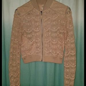 Free People Lace Bomber