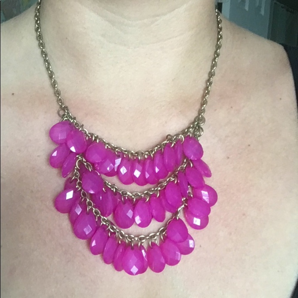 Pink chunky necklace