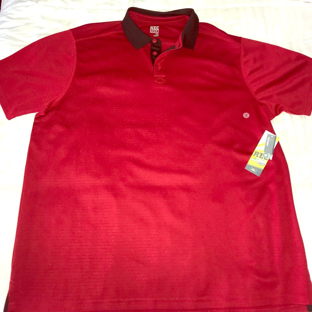 Red golf polo by old navy with tags