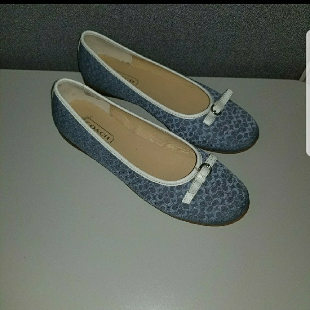 Blue coach flats