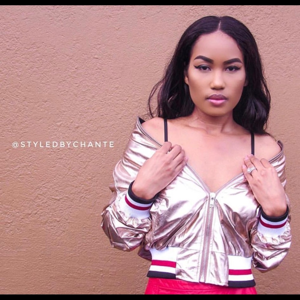 Rose gold Bomber