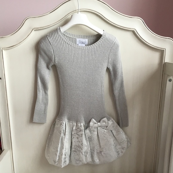 Heirlooms Other - Silver Knit & Metallic Sweater Dress