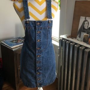 Zara denim overall dress