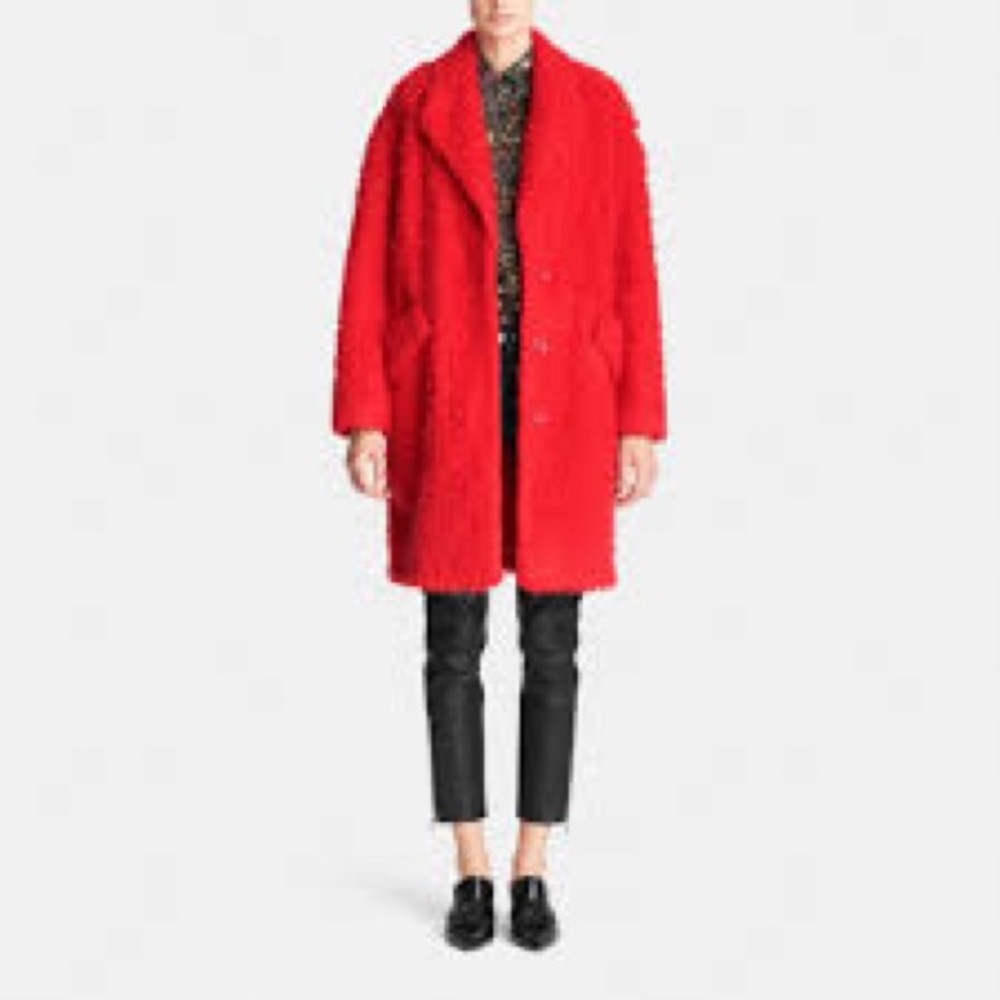 FUZZY TEDDY BEAR COAT - size XS