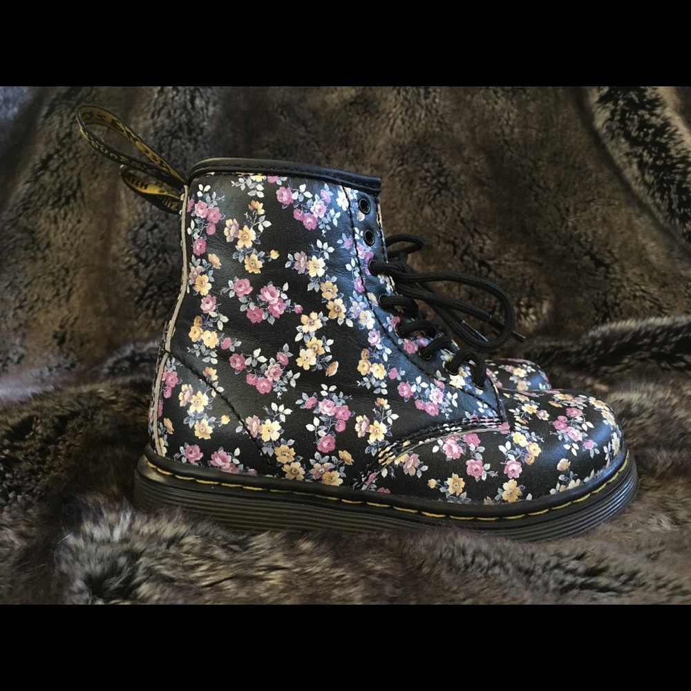 Toddler Size 10 Brooklee Zip Floral Doc Martens