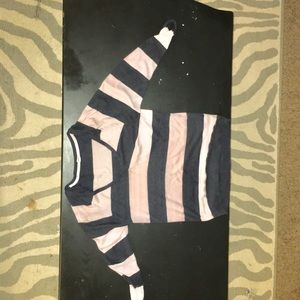 Pink and navy sweater