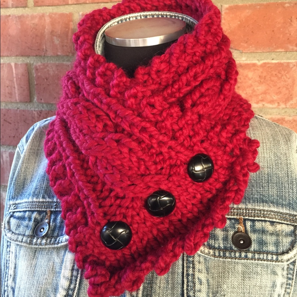 Neck Warmer Wrap Cable Knit Fisherman’s Scarf Cowl