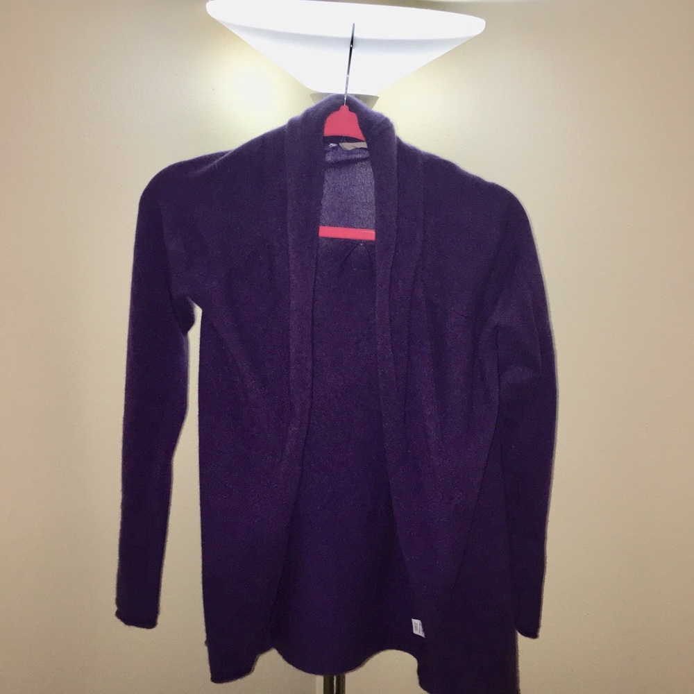 Purple cardigan