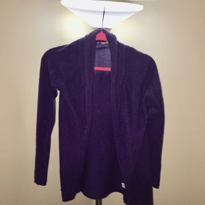 Purple cardigan
