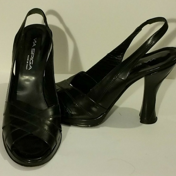 Vintage Via Spiga sling back peep toe pumps - Picture 2 of 4