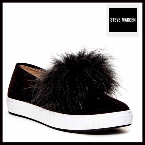 Steve Madden Shoes - STEVE MADDEN BLACK SUEDE SLIP ON SNEAKERS