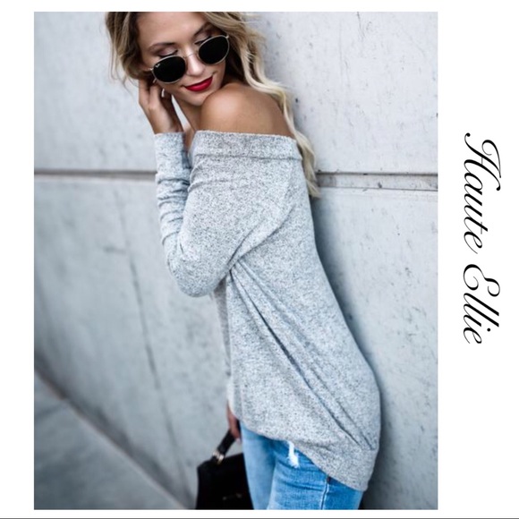 DENTON-Off Shoulder Banded Hip Knit Top - Picture 3 of 7