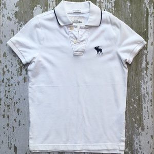 Abercrombie kids white polo shirt
